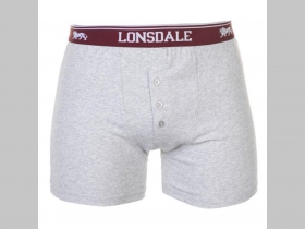 Lonsdale " Boxerky " šedobordové, 95%bavlna, 5%elastan 